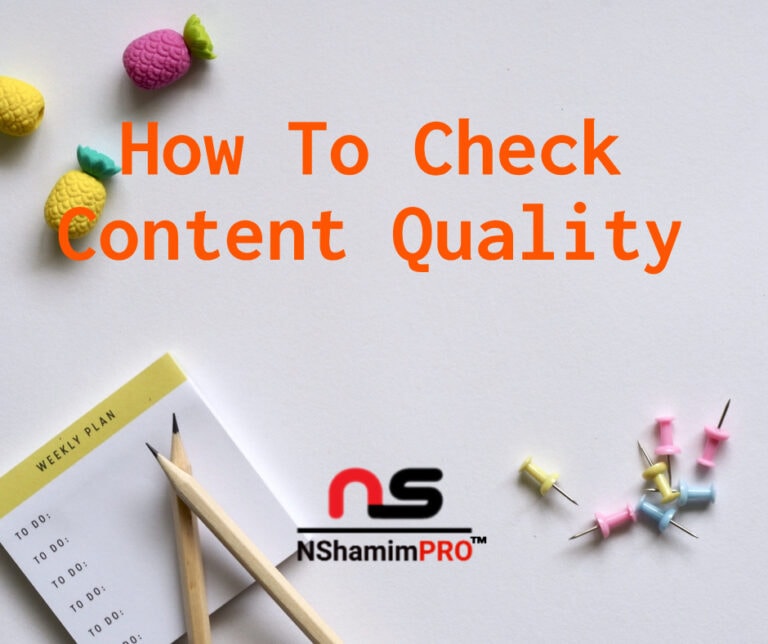 how to check content quality